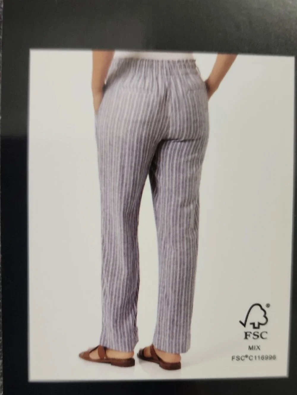 Briggs Pants Blue & White Stripped XS